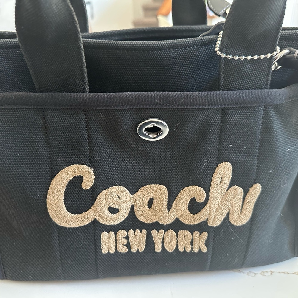 Coach Black and Tan Tote Bag